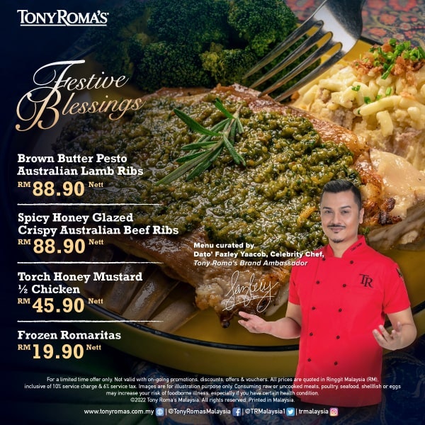 Tony Roma's Festive Blessings